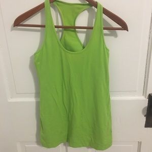 Lululemon Neon Green Racerback Tank